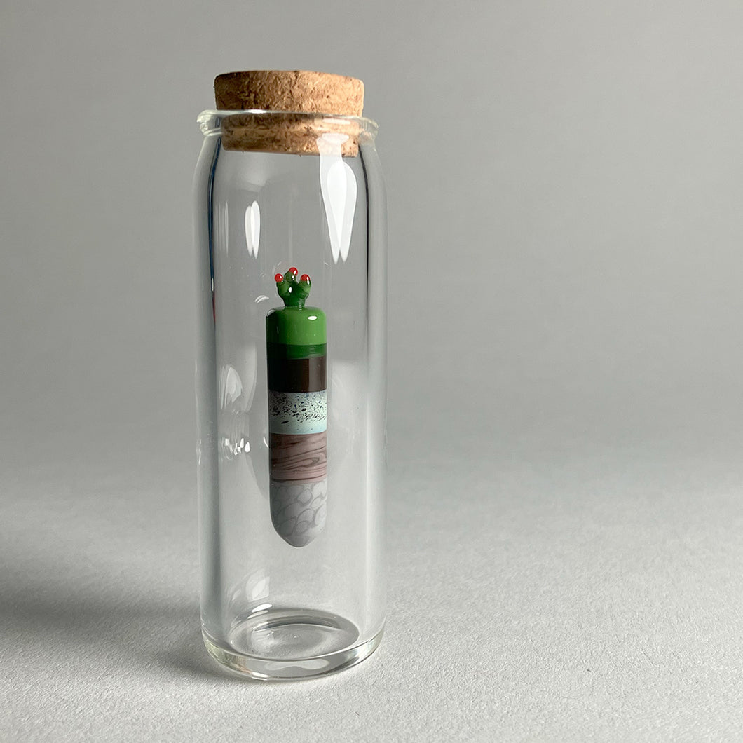 Core Sample with Bush in Corked Jar